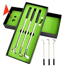 3x Novelty Golf Club Pens Set